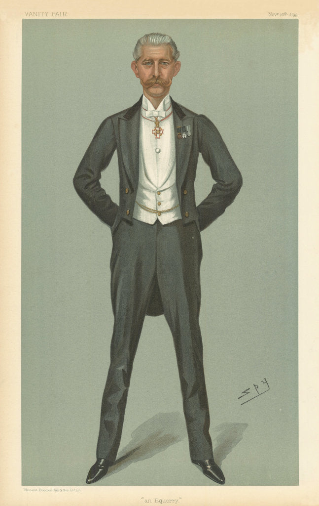 VANITY FAIR SPY CARTOON Capt George Londsay Holford MVO 'an Equerry' 1899